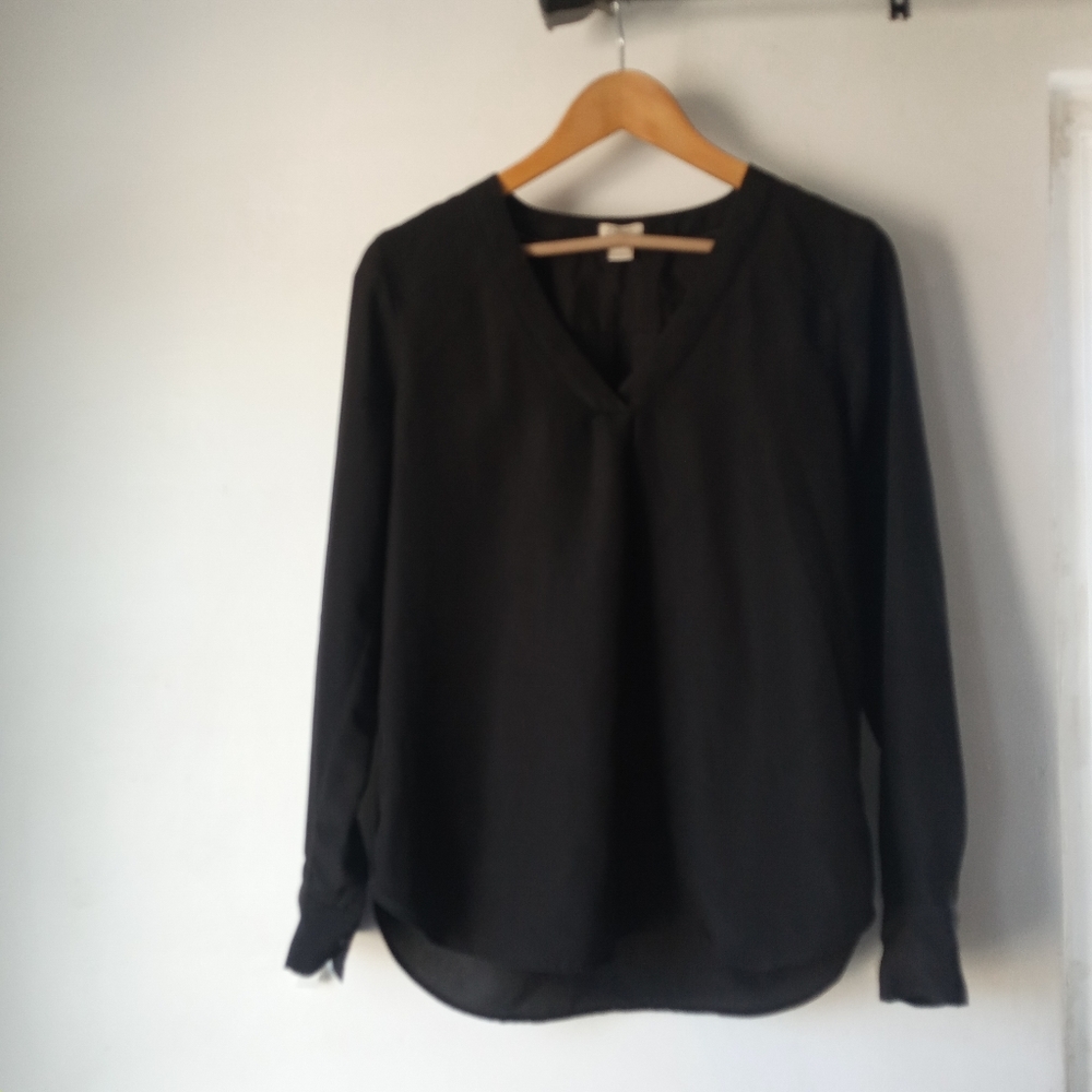 J.Crew Factory S Black Blouse